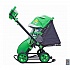 Санки-коляска Snow Galaxy - City-2-1 - Совушки на зеленом, на больших надувных колесах, сумка, варежки  - миниатюра №6