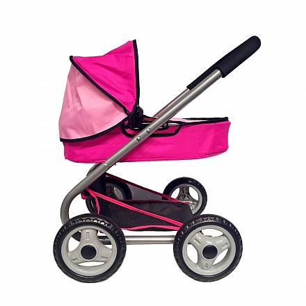 Кукольная коляска, цвет фуксия и розовый 