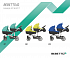 Модульная детская коляска 2 в 1 для двойни Bebetto 42 - шасси белая/BIA - W1  - миниатюра №14
