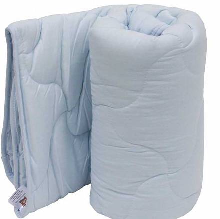 Одеяло для новорожденных, силиконизированное волокно, голубое 