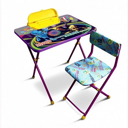 Комплект детской мебели – Роботы, цвет фиолетовый 