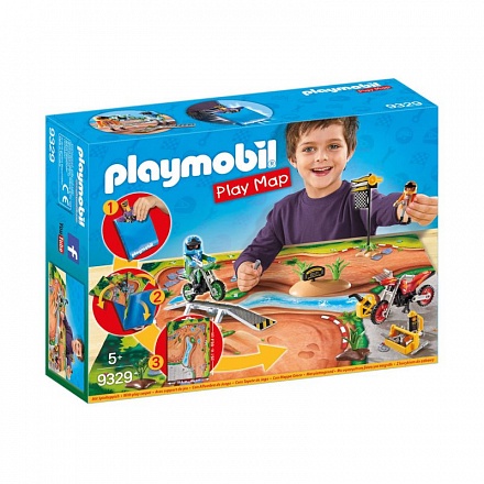 Конструктор Playmobil. Игровая карта: Мототрасса 