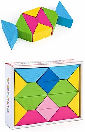 Треугольники цветные, 16 деталей 