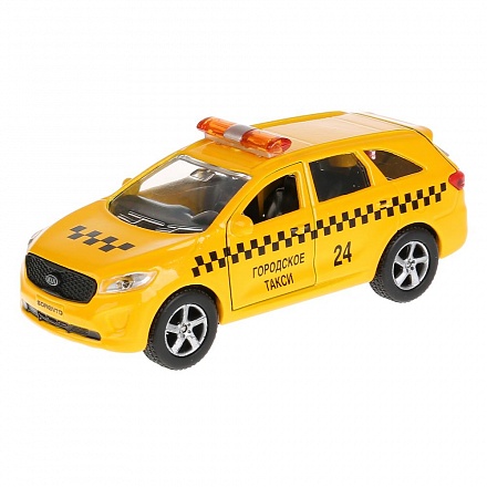 Металлическая инерционная модель – Kia Sorento Prime Такси, 12 см 