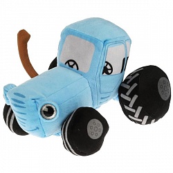 Игрушка мягкая Синий трактор 20 см глаза глиттер музыкальный чип (Мульти-Пульти, C20118-20A) - миниатюра