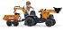 Трактор-экскаватор педальный c ковшом и прицепом, желтый, 225 см  - миниатюра №2