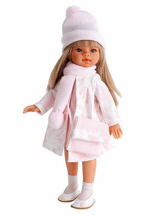 Кукла Эмили осенний образ, блондинка, 33 см. 