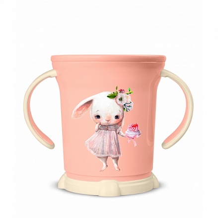 Чашка детская с декором, 270 мл, светло-розовый 