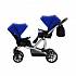 Детская прогулочная коляска Bebetto42 Sport для двойни, светло-коричневая, шасси белая/BIA  - миниатюра №3