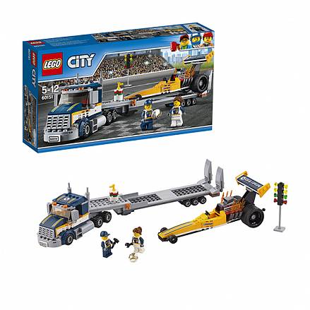 Lego City. Грузовик для перевозки драгстера 