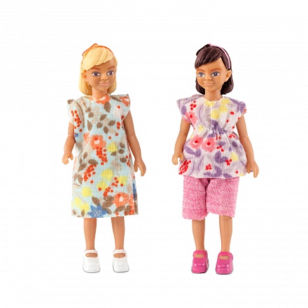 Набор кукол для домика - 2 девочки 
