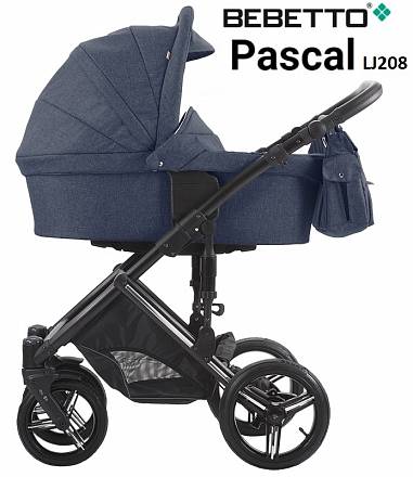 Детская коляска Bebetto Pascal 2 в 1, шасси черная/CZA 