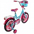 Велосипед детский двухколесный - Фееринки, розово-голубой, колеса 16 дюйм, рама А-тип, передняя корзина, вставки, страховочные колеса, звонок  - миниатюра №2