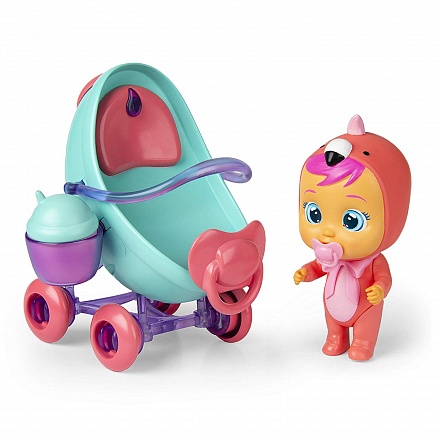 Интерактивная кукла Crybabies Magic Tears - Плачущий младенец Фэнси в комплекте с коляской и аксессуарами 
