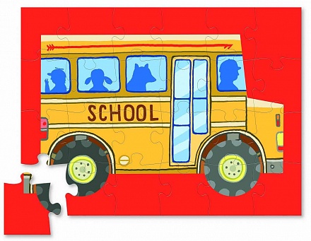 Детский пазл - Школьный автобус, 24 детали 