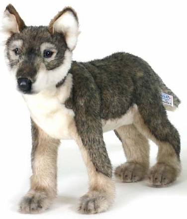 Мягкая игрушка – Щенок волка, стоящий, 30 см 