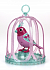 Птичка DigiFriends с большой клеткой и кольцом, розовая голова и светло-розовое туловище  - миниатюра №2