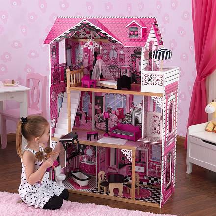 Кукольный домик для Барби с мебелью – Амелия в подарочной упаковке 