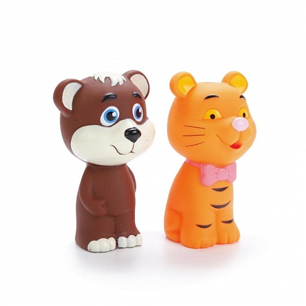 Игрушки для ванной – Тигр и мишка, в сетке 