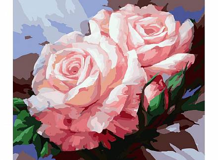 Раскраски по номерам - Картина «Нежные розы», 40 х 50 см. 