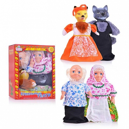 Кукольный театр – 4 персонажа с ширмой. №1 
