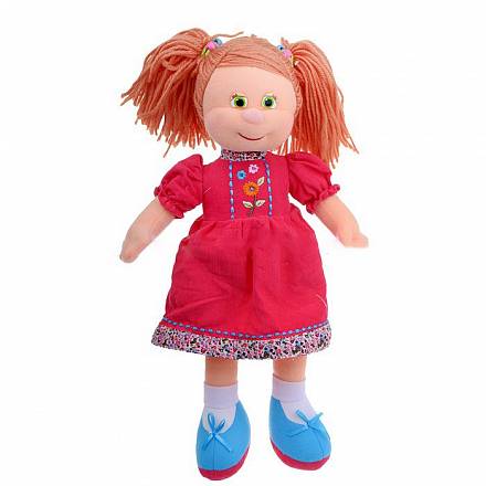 Кукла Варенька в вельветовом платье музыкальная 22 см 