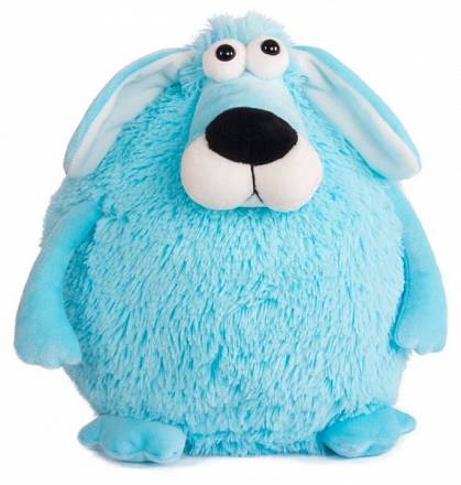 Мягкая игрушка Собачка - кругляш синий, 27 см. 