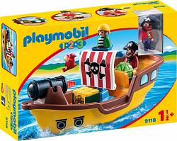 Игровой набор из серии 1.2.3. - Пиратский корабль (Playmobil, 9118pm) - миниатюра