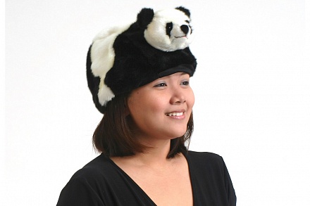Мягкая шапка Панда, 32 см 