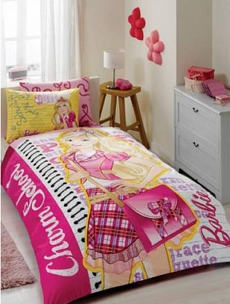 Комплект детского постельного белья, 1,5 спальное - Barbie Charm School 