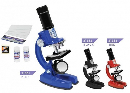 Набор для опытов с микроскопом, цвет синий, 23 предмета  