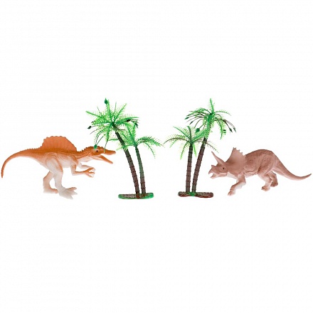 Набор игрушек из пластизоля Динозавры меняют цвет в воде 