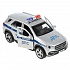 Машина Полиция Mercedes-Benz GLE 12 см серебристая двери и багажник открываются металлическая  - миниатюра №4