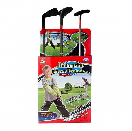 Набор для игры в гольф: 3 клюшки для гольфа, 3 шарика, 1 коврик, 1 подставка с лункой 