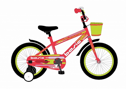 Детский велосипед Navigator Basic, колеса 12", стальная рама, стальные обода, ножной тормоз, защитная накладка на руле и выносе 