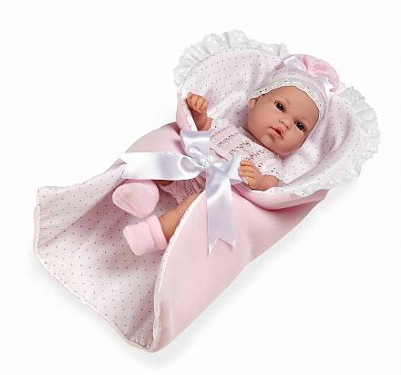 Виниловая кукла Elegance в розовом конверте, 33 см 