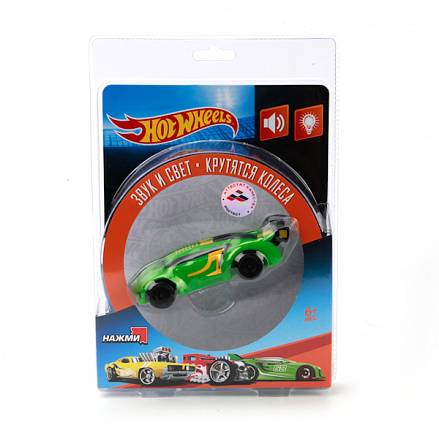 Машинка Hot Wheels, свет и звук, c колесами 