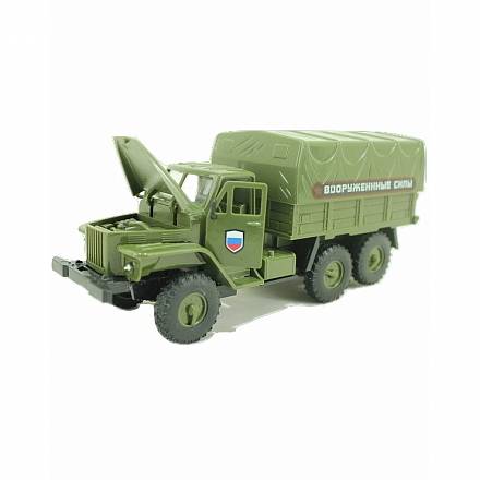 Инерционный военный грузовик - Урал - Вооруженные силы, световые и звуковые эффекты 