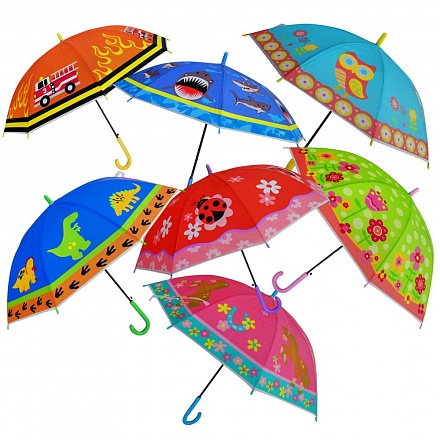 Детский зонт Цветной с рисунком, матовый диаметр 50 см  
