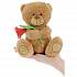 Мягкая игрушка - Медвежонок Сэмми с красной каллой, музыкальный, 18 см.  - миниатюра №3