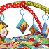 Детский игровой коврик-ростомер с мягкими игрушками-пищалками на подвеске  - миниатюра №2