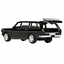 Машина Волга ГАЗ-2402 12 см черная двери и багажник открываются металлическая инерционная   - миниатюра №2