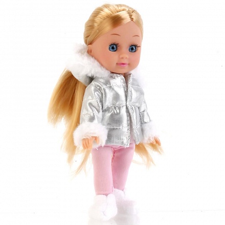 Интерактивная кукла Машенька 15 см. озвученная, в зимней одежде, с аксессуарами, несколько видов 