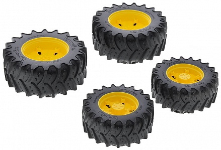 Набор аксессуаров K: Шины для системы сдвоенных колес с желтыми дисками, 4 штуки 