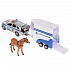 Набор Kia Sorento Prime, 12 см, инерционный и фургон с лошадью  - миниатюра №2