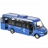 Модель Автобус Iveco Daily свет-звук 15 см двери открываются синий металлическая инерционная  - миниатюра №3
