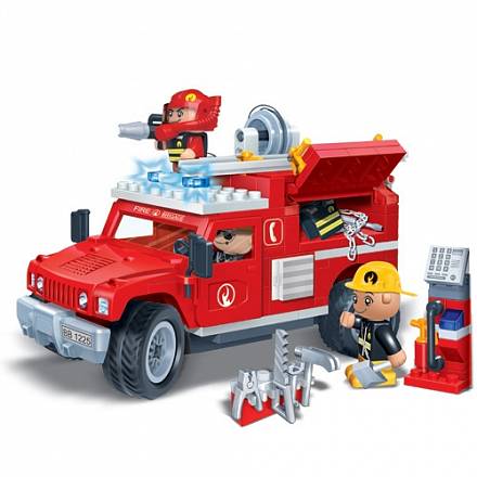 Конструктор с аксессуарами - Пожарная машина 
