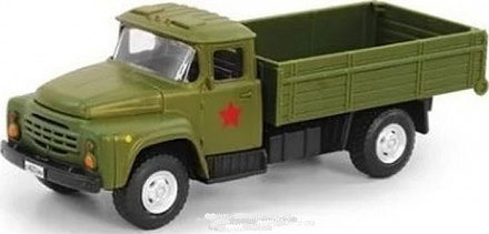 Инерционный металлический грузовик - Военный, масштаб 1:52 