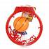 Набор для игры в баскетбол: кольцо 19,5 см. и мячик 8 см., в сетке  - миниатюра №1