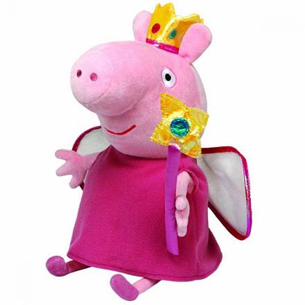 Мягкая игрушка «Beanie Babies» - Peppa Pig свинка Пеппа - Принцесса, 30 см. 